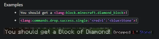 MiniMessage Example 1